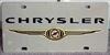 Chrysler black with emblem vanity license plate